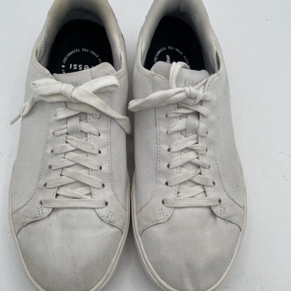 Kizik Womens Irvine Sneakers Size 10‎ Cloud White Canvas Lace Up Casual Shoes - Picture 2 of 11